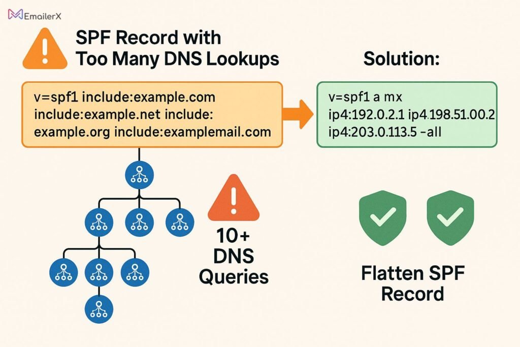 SPF 10-DNS Lookup Limit Illustration